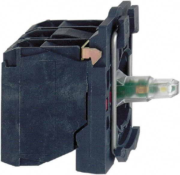 Schneider Electric - 110-120 V White Lens LED Indicating Light - Screw Clamp Connector, Vibration Resistant - Exact Industrial Supply