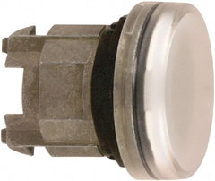 Schneider Electric - White Lens LED Pilot Light - Round Lens, Shock Resistant, Vibration Resistant, Water Resistant - Exact Industrial Supply