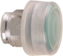 Schneider Electric - 22mm Mount Hole, Flush, Pushbutton Switch Only - Round, Green Pushbutton, Nonilluminated, Momentary (MO) - Exact Industrial Supply