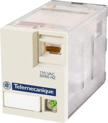 Schneider Electric - 3,000 VA Power Rating, Electromechanical Plug-in General Purpose Relay - 12 Amp at 250/277 VAC & 28 VDC, 6 Amp at 250 VAC & 28 VDC, 2CO, 24 VAC at 50/60 Hz - Exact Industrial Supply