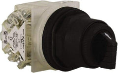 Schneider Electric - 30mm Mount Hole, 3 Position, Knob and Pushbutton Operated, Selector Switch - Black, Maintained (MA), Anticorrosive, Weatherproof, Dust and Oil Resistant - Exact Industrial Supply