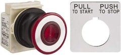 Schneider Electric - 30mm Mount Hole, Extended Straight, Pushbutton Switch Only - Maintained (MA) - Exact Industrial Supply