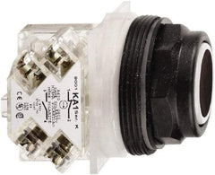 Schneider Electric - 30mm Mount Hole, Flush, Pushbutton Switch with Contact Block - Octagon, Black Pushbutton, Momentary (MO) - Exact Industrial Supply