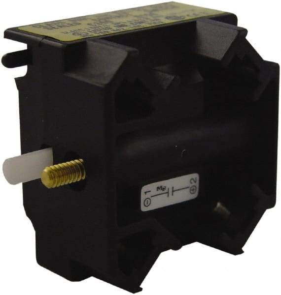 Schneider Electric - NC, Multiple Amp Levels, Electrical Switch Contact Block - 125 VDC at 0.55 Amp and 240 VAC at 3 Amp, Screw Terminal, For Use with Harmony 9001K - Exact Industrial Supply