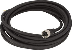 Telemecanique Sensors - 2 Amp, M12 8 Pin Female Straight Cordset Sensor and Receptacle - 250 VAC, 300 VDC, 5m Cable Length, IP67 Ingress Rating - Exact Industrial Supply