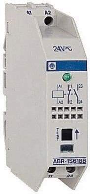 Schneider Electric - 55 and 62 Milliamp, 2NO Configuration, Interface Relay Module - DIN Rail Mount, 23 to 104°F, 24 VAC/VDC - Exact Industrial Supply