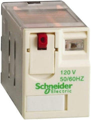 Schneider Electric - 3,750 VA Power Rating, Electromechanical Plug-in General Purpose Relay - 15 Amp at 250 VAC & 28 VDC, 2CO, 120 VAC - Exact Industrial Supply