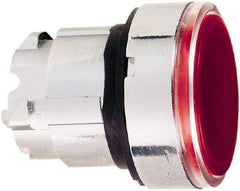 Schneider Electric - 22mm Mount Hole, Flush, Pushbutton Switch Only - Round, Red Pushbutton, Nonilluminated, Momentary (MO) - Exact Industrial Supply