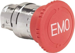 Schneider Electric - Extended Mushroom Head Pushbutton Switch Head - Red, Round Button, Nonilluminated - Exact Industrial Supply