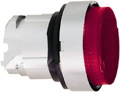 Schneider Electric - 22mm Mount Hole, Extended Straight, Pushbutton Switch Only - Round, Red Pushbutton, Nonilluminated, Momentary (MO) - Exact Industrial Supply