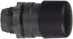 Schneider Electric - 22mm Mount Hole, Extended Mushroom Head, Pushbutton Switch Only - Round, Black Pushbutton, Nonilluminated, Momentary (MO) - Exact Industrial Supply