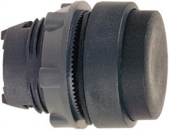 Schneider Electric - 22mm Mount Hole, Extended Straight, Pushbutton Switch Only - Round, Black Pushbutton, Nonilluminated, Maintained (MA) - Exact Industrial Supply