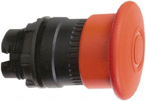 Schneider Electric - 22mm Mount Hole, Extended Mushroom Head, Pushbutton Switch Only - Round, Red Pushbutton, Illuminated, Maintained (MA), Momentary (MO) - Exact Industrial Supply