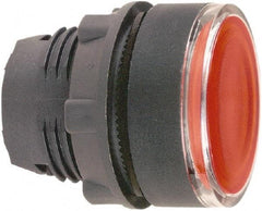 Schneider Electric - 22mm Mount Hole, Flush, Pushbutton Switch Only - Round, Red Pushbutton, Illuminated, Momentary (MO) - Exact Industrial Supply