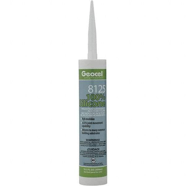 Geocel - 10.3 oz Tube Clear Silicone Cure Sealant - Outdoor - Exact Industrial Supply