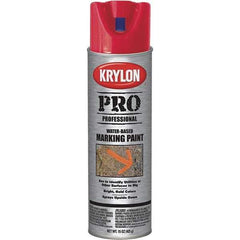 Krylon - 15 fl oz Red Marking Paint - Water Base Formula - Exact Industrial Supply
