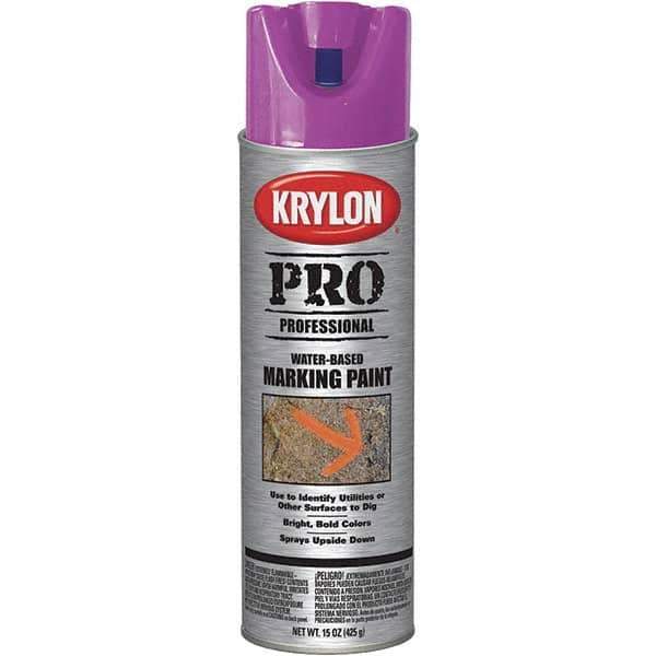 Krylon - 15 fl oz Purple Marking Paint - Water Base Formula - Exact Industrial Supply