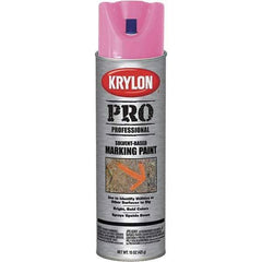 Krylon - 15 fl oz Pink Marking Paint - Solvent Base Formula - Exact Industrial Supply