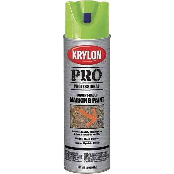 Krylon - 15 fl oz Green Marking Paint - Solvent Base Formula - Exact Industrial Supply