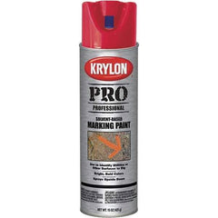 Krylon - 15 fl oz Red Marking Paint - Solvent Base Formula - Exact Industrial Supply