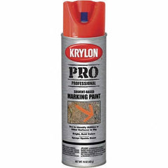 Krylon - 15 fl oz Red/Orange Marking Paint - Solvent Base Formula - Exact Industrial Supply