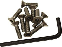Acorn Engineering - #10-32, 3/4" Long Hex Drive Machine Screw - Flat Head, Grade 18-8 Stainless Steel, Uncoated - Exact Industrial Supply