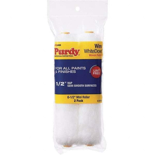 Purdy - 1/2" Nap, 6-1/2" Wide Paint Roller Cover - Smooth to Semi-Smooth Texture, Dralon - Exact Industrial Supply