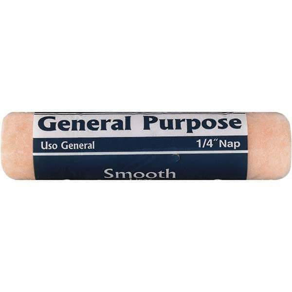 Rubberset - 1/4" Nap, 9" Wide Paint Roller Cover - Smooth Texture, Polyester - Exact Industrial Supply