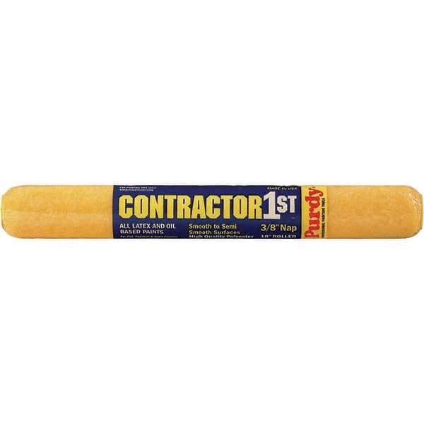 Purdy - 3/8" Nap, 18" Wide Paint Roller Cover - Smooth to Semi-Smooth Texture, Polyester - Exact Industrial Supply