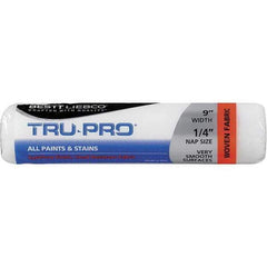 Bestt-Liebco - 1/4" Nap, 9" Wide Paint Roller Cover - Smooth Texture, Woven - Exact Industrial Supply