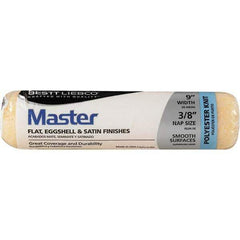 Bestt-Liebco - 3/8" Nap, 9" Wide Paint Roller Cover - Smooth Texture, Polyester - Exact Industrial Supply