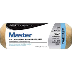 Bestt-Liebco - 3/4" Nap, 9" Wide Paint Roller Cover - Smooth Texture, Polyester - Exact Industrial Supply