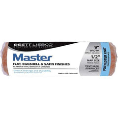 Bestt-Liebco - 1/2" Nap, 9" Wide Paint Roller Cover - Smooth Texture, Polyester - Exact Industrial Supply