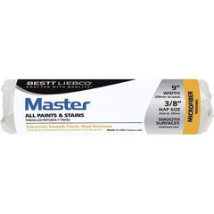 Bestt-Liebco - 3/8" Nap, 9" Wide Paint Roller Cover - Smooth Texture, Microfiber - Exact Industrial Supply