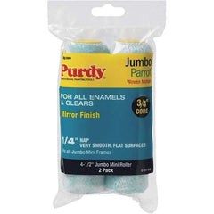 Purdy - 1/4" Nap, 4-1/2" Wide Paint Roller Cover - Smooth Texture, Woven Mohair - Exact Industrial Supply
