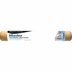 Bestt-Liebco - 1/2" Nap, 18" Wide Paint Roller Cover - Smooth Texture, Polyester - Exact Industrial Supply