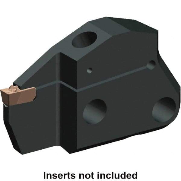 Kennametal - System Size 50, Left Hand Cut, 1.024" Max Depth of Cut, 0.158" Max Width of Cut, Modular Cutoff Cutting Unit Head - A2, A3, A4 Insert Style, 2.431" Head Length, 0.391" Center to Cutting Edge, Series Beyond Evolution - Exact Industrial Supply