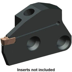 Kennametal - 5" Groove Width, 12mm Max Depth of Cut, Right Hand Cut, EVM Indexable Grooving Blade - 5 to 5.99mm Insert Width, 5 Seat Size, A2, A3, A4 Insert Style, Series Beyond Evolution - Exact Industrial Supply