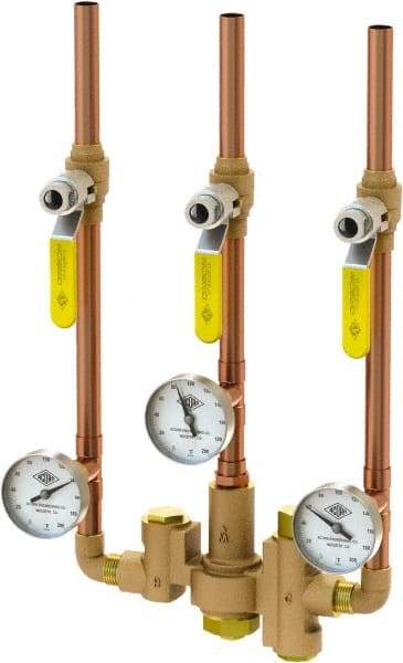 Acorn Engineering - Water Mixing Valves & Units Pipe Size: 1/2 (Inch) Material: Lead Free Brass - Exact Industrial Supply