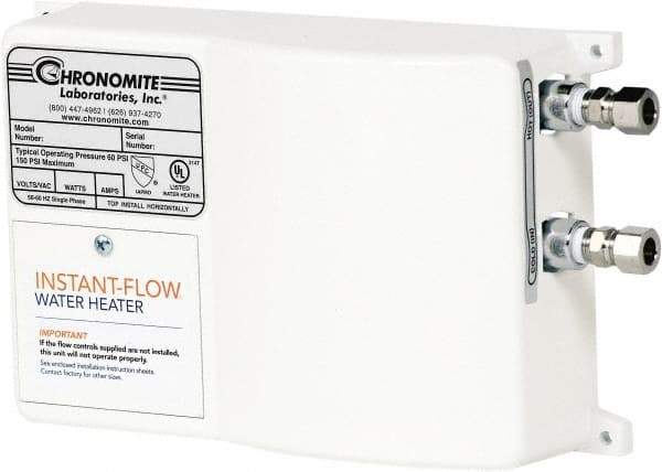 Chronomite - 120 Volt Electric Water Heater - 2.4 KW, 20 Amp, 12 Wire Gauge - Exact Industrial Supply