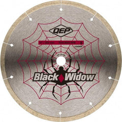 QEP - 8" Diam, 5/8" Arbor Hole Diam, Wet & Dry Cut Saw Blade - Diamond-Tipped, Smooth Action, Standard Round Arbor - Exact Industrial Supply