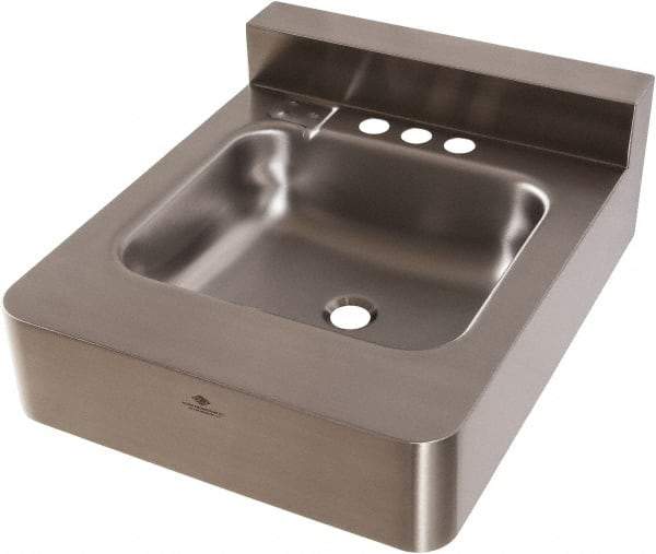 Acorn Engineering - 5" Long x 14" Wide Inside, 1 Compartment, Grade 304 Stainless Steel ADA Lavatory Sink-Wall Mount - 16 Gauge, 22" Long x 18" Wide x 26" High Outside, 5" Deep - Exact Industrial Supply