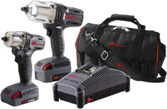 Ingersoll-Rand - 20 Volt Cordless Tool Combination Kit - Includes 1/2" Impact Wrench & 1/2" Drill/Driver, Lithium-Ion Battery Included - Exact Industrial Supply