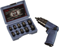 Ingersoll-Rand - 1/4" Drive, 14,500 RPM, 55 Ft/Lb Torque Impact Wrench Set - Pistol Grip Handle, 3,650 IPM, 13 CFM, 90 psi, 1/4" NPTF Inlet - Exact Industrial Supply