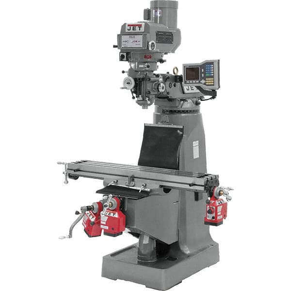 Jet - 9 x 49" 3 hp 230/460V Variable Speed Pulley Control 3 Phase Knee Milling Machine - Exact Industrial Supply