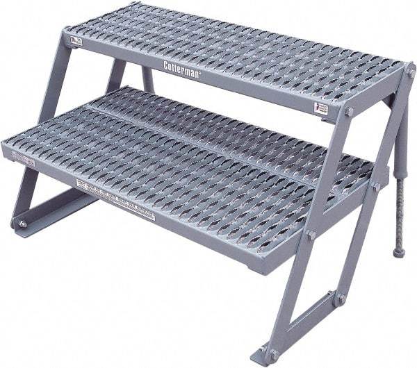 Cotterman - 23" 2 Step Platform - Work Platform, 800 Lb Capacity, 26" Base Width x 21" Base Depth - Exact Industrial Supply