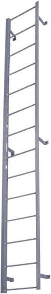 Cotterman - 99" 9 Step Fixed Ladder - Dock Ladder, 300 Lb Capacity, 21" Base Width x 9" Base Depth - Exact Industrial Supply