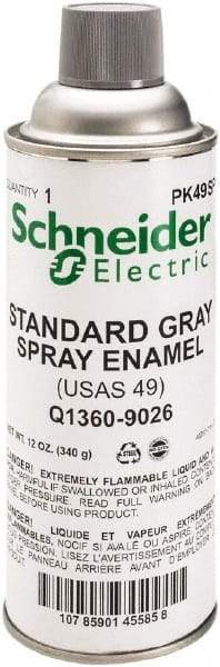 Square D - Gray, Flat, Enamel Spray Paint - Exact Industrial Supply