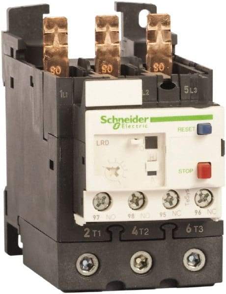 Schneider Electric - 37 to 50 Amp, 690 VAC, Thermal IEC Overload Relay - Trip Class 10A, For Use with LC1D40A and LC1D65A - Exact Industrial Supply