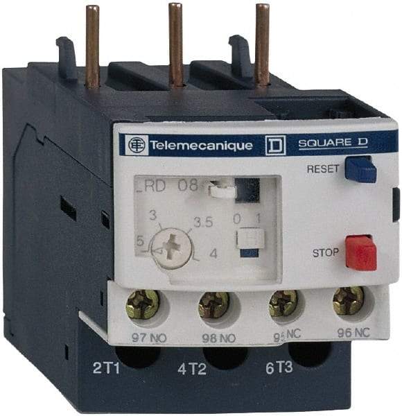 Schneider Electric - 9 to 13 Amp, 690 VAC, Thermal IEC Overload Relay - Trip Class 10A, For Use with LC1D12 and LC1D38 - Exact Industrial Supply